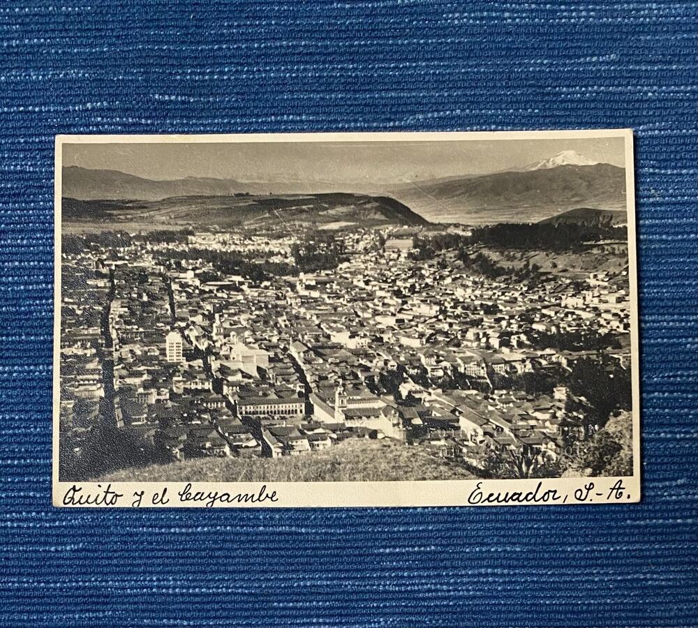 Vintage Quito City Cayambe Mountain Ecuador Postcard Posted 1958 39B